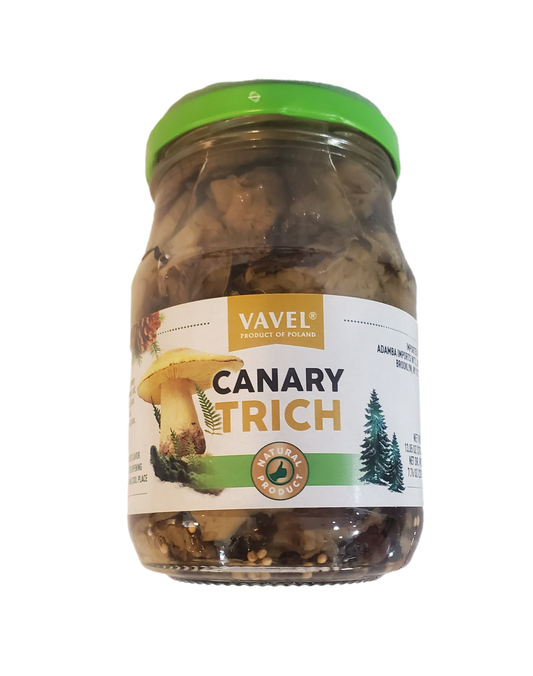 Vavel – pickled Canary Trich mushrooms (gąska), net wt. 13.05 oz (370 g)