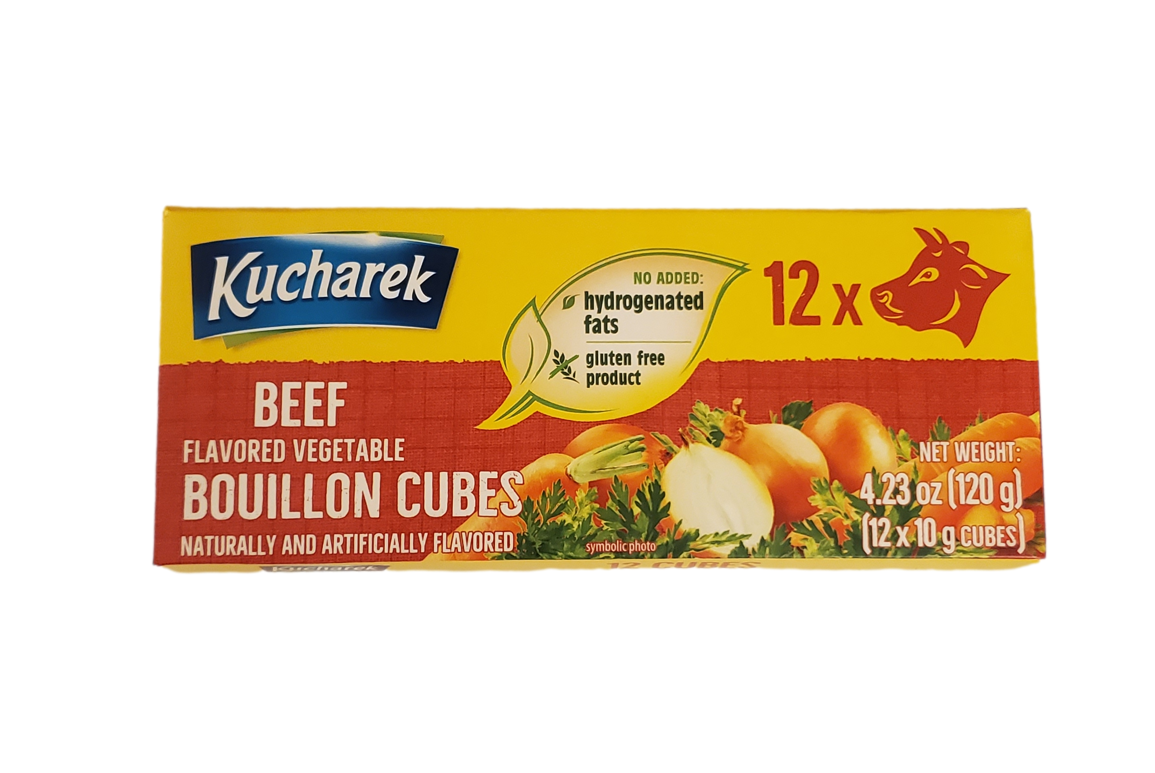 Kucharek - Beef Flavored Vegetable Bouillon Cubes, 12 x 0.35 oz, net w