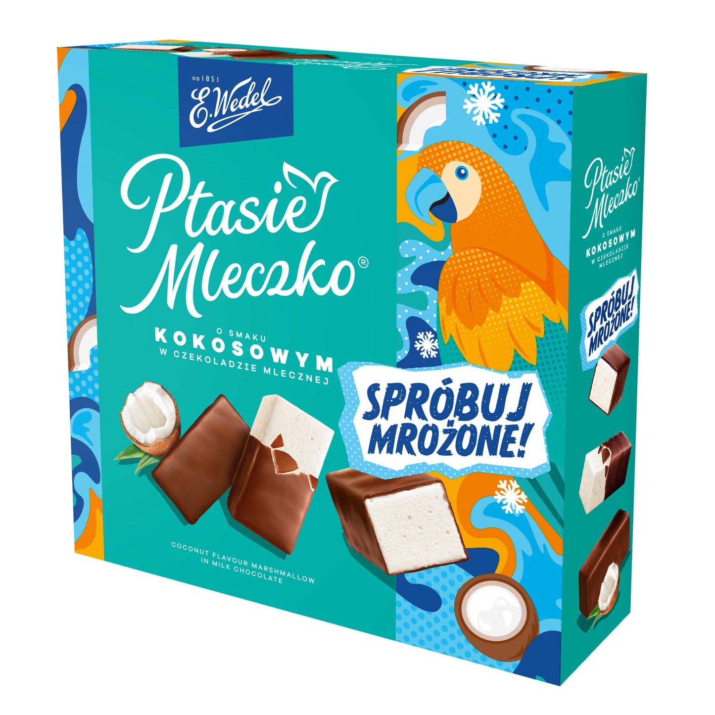 E.Wedel  Ptasie Mleczko® – Coconut Flavor Marshmallow in Milk Chocolate, Net Wt: 12 oz (340 g)