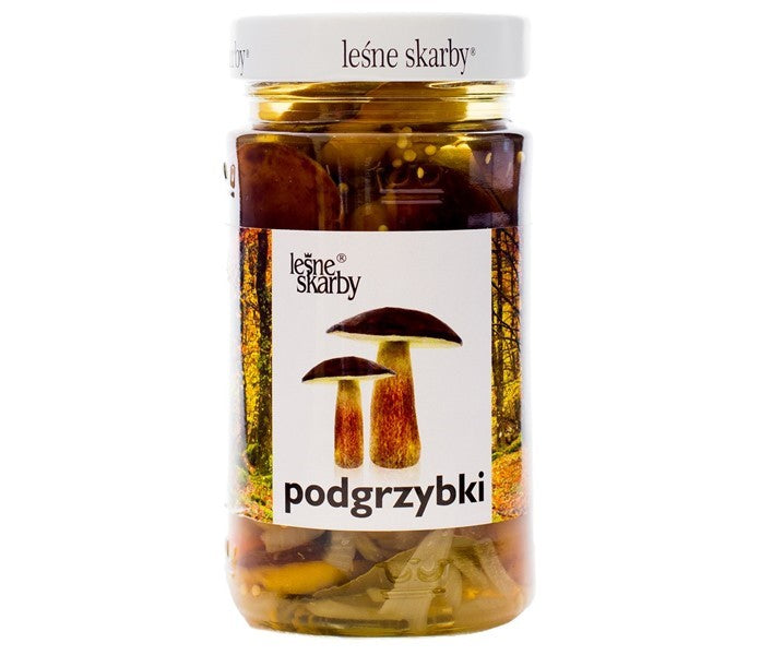 Forest Treasures – Marinated Bay Bolete Mushrooms, Net Wt: 9.87 oz (280 g)