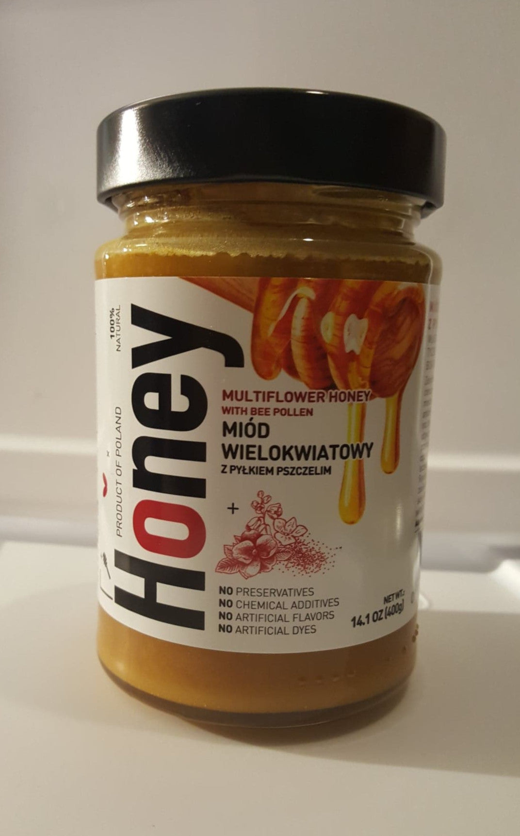 Vavel - multiflower honey with bee pollen, net weight: 14.11 oz