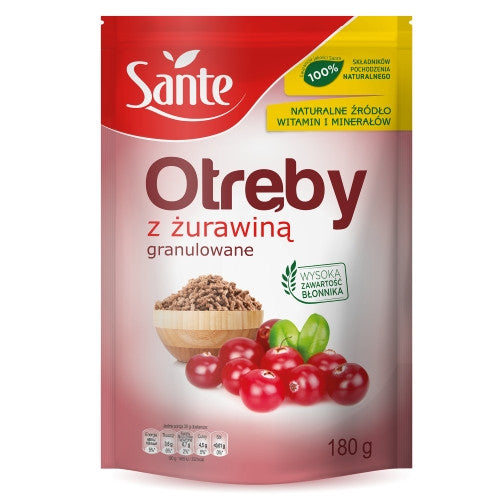 Sante - granulated bran with dried cranberries, net weight: 6.35 oz