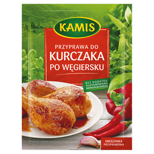 Kamis – chicken paprikash seasoning mix, net wt: 0.88 oz (25 g)