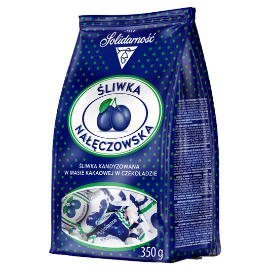Solidarność Śliwka Nałęczowska - plums in chocolate, net weight: 12.34 oz (350 g)