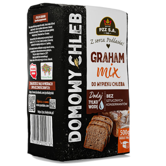 PZZ Białystok - Graham Bread Mix, Net Wt: 17.64 oz (500 g)