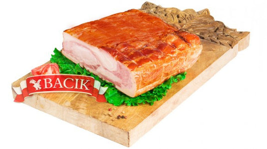Pressed bacon, net weight: 1 lb