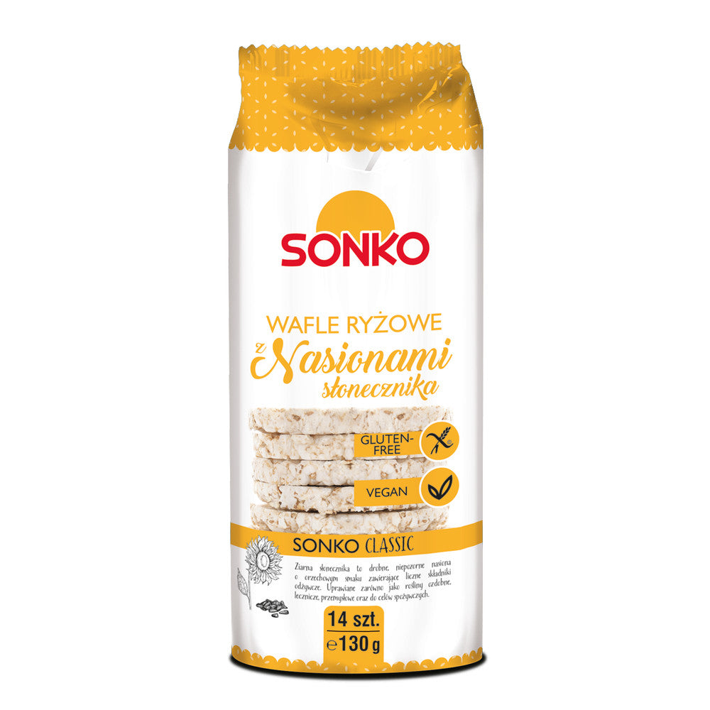 Sonko - rice cakes with sunflower seeds, net weight: 4.58 oz
