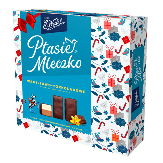 E.Wedel Ptasie Mleczko® – Vanilla & Chocolate Flavor Marshmallow in Dark Chocolate, Net Wt. 12 oz (340 g)