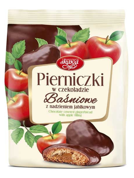 Skawa - chocolate covered gingerbread with apple filling, net weight: 5.29 oz