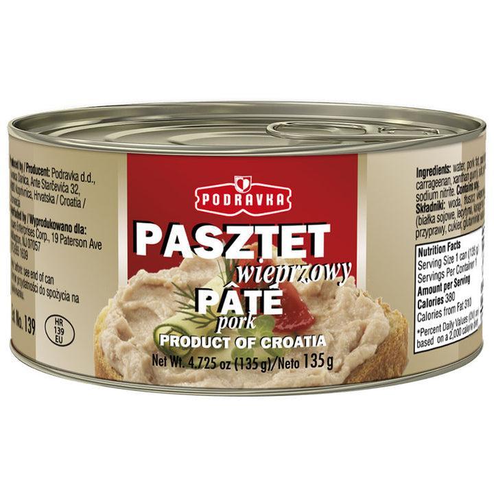 Podravka Pork Pâté (Pasztet Wieprzowy), Net Wt: 4.73 oz (135 g)
