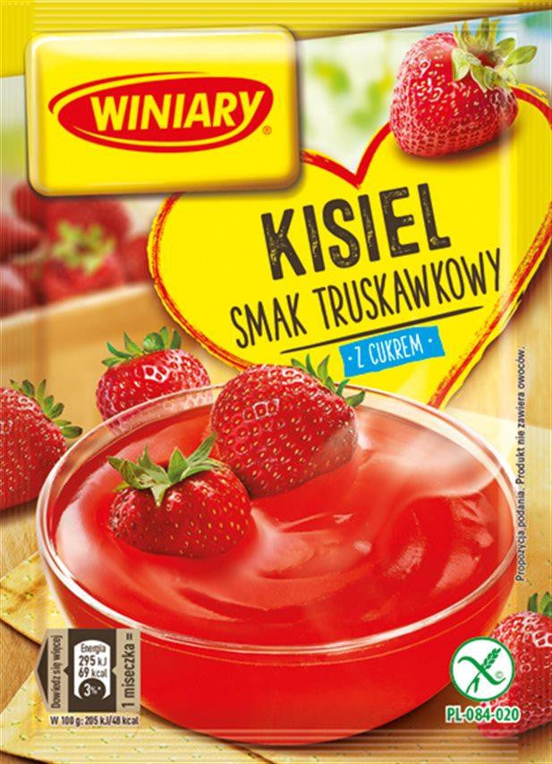 Winiary - strawberry with sugar soft jelly, net weight: 2.72 oz