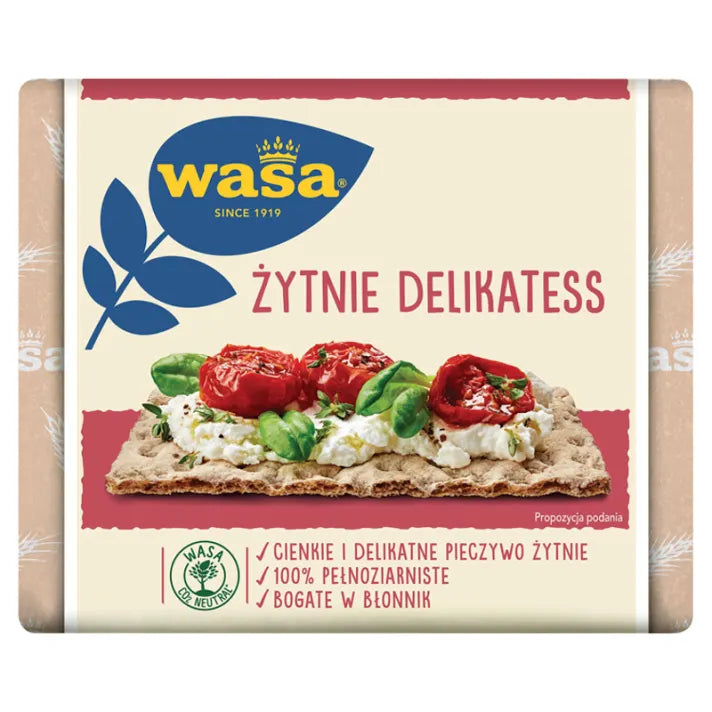 Wasa Żytnie Delikatess - crisp rye bread, net weight: 7.41 oz