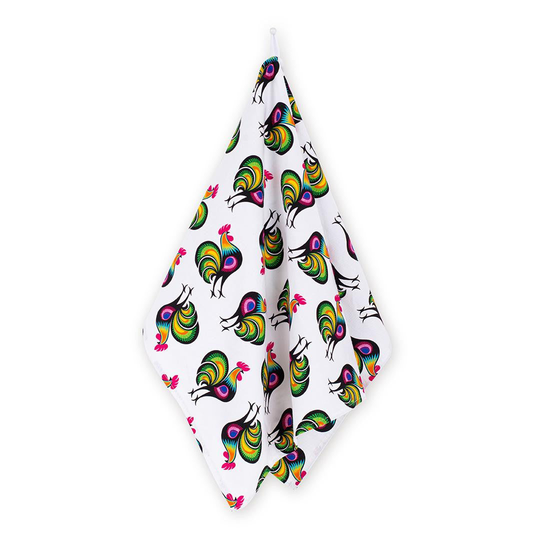 Folkstar - kitchen cloth - Łowicz roosters