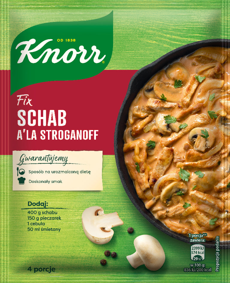 Knorr - pork loin a'la Stroganoff fix, net weight: 1,98 oz
