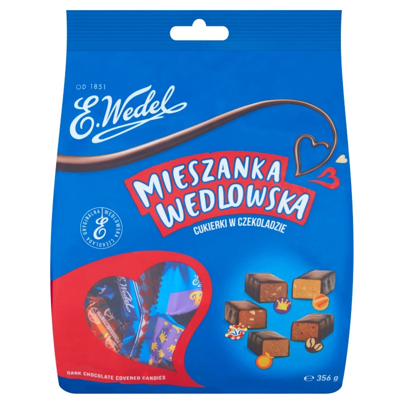 E. Wedel Mieszanka Wedlowska - Dark Chocolate-Covered Candies, Net Wt: 12.56 oz (356 g)