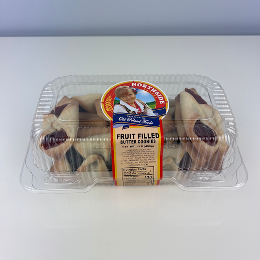 Northside Bakery “Kolaczki-Style” Fruit-Filled Butter Cookies – Raspberry, Apricot &amp; Prune – Net Wt. 16 oz (453 g)