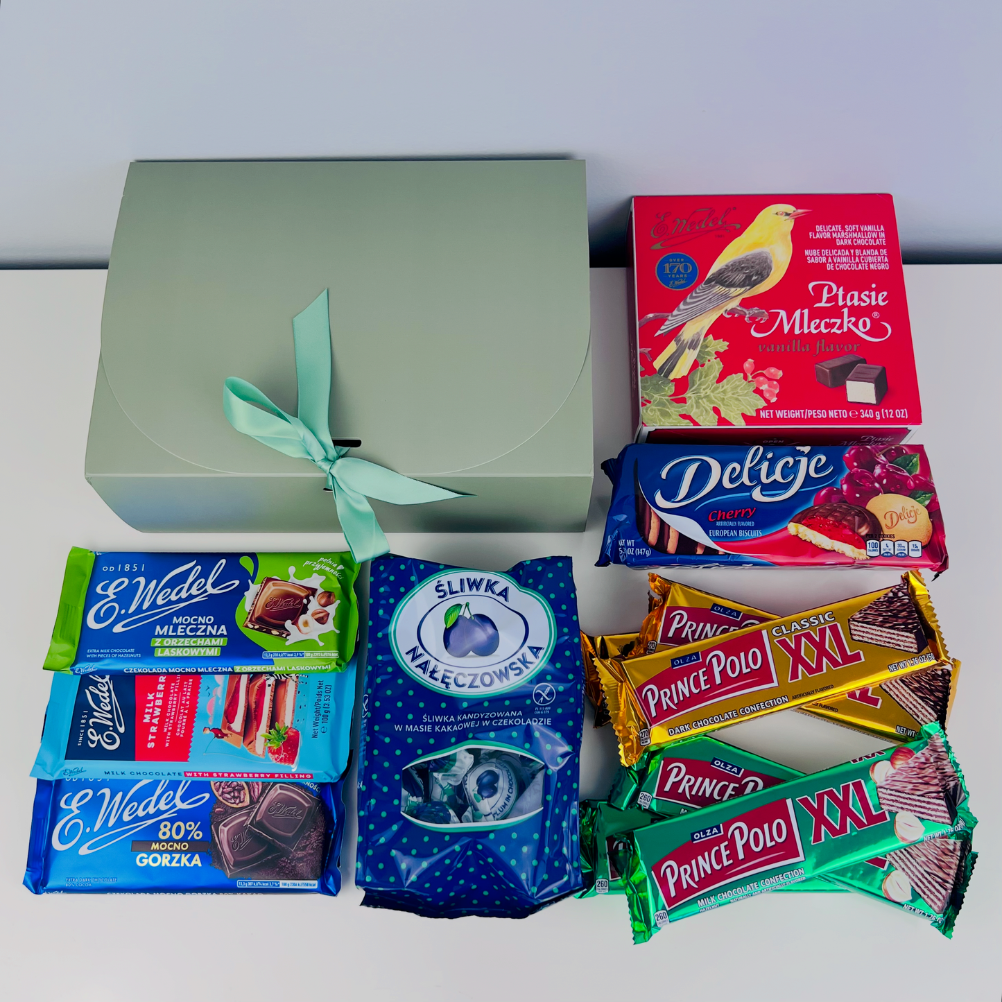 Polish Sweets Gift Box – Ptasie Mleczko, Delicje, Prince Polo, Wedel Chocolates & More