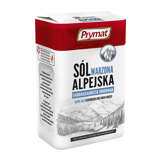 Prymat – Fine Grain Iodized Sea Salt, Net Wt: 2.2 lb (1 kg)
