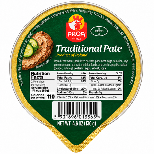 Profi – Traditional Pork Pate, Net Wt: 4.6 oz (130 g)