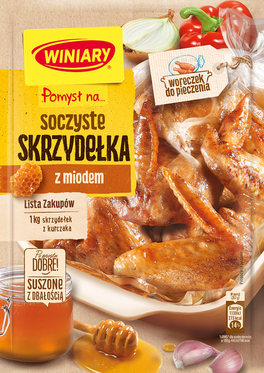 Winiary Idea for… Juicy Honey Chicken Wings Seasoning Mix, net wt. 0.99 oz (28 g)