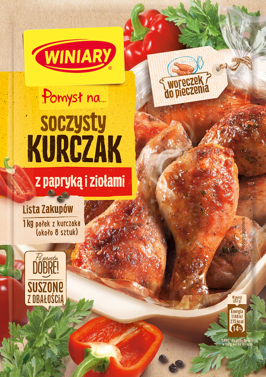 Winiary Idea for… Juicy Chicken with Paprika and Herbs Seasoning Mix, Net Wt. 0.99 oz (28 g)