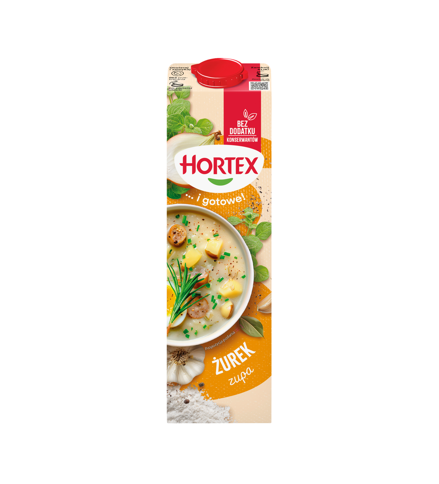 Hortex - Żurek (Polish Sour Rye Soup), Net volume: 33.82 fl oz (1 L)