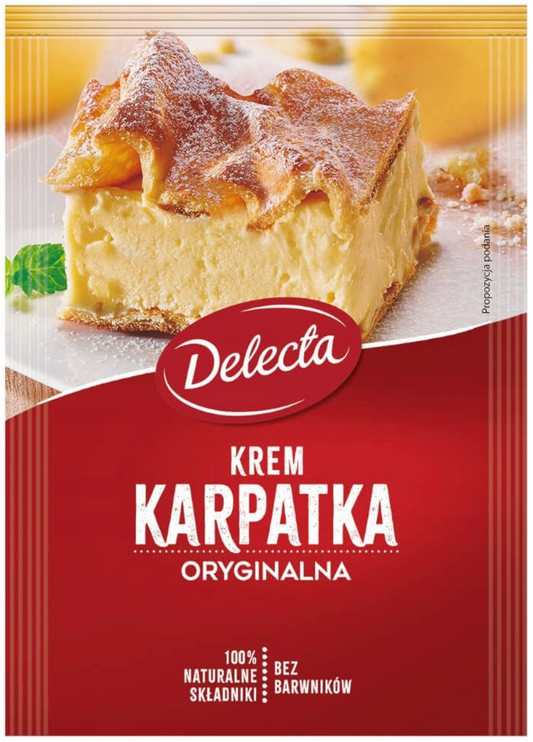 Delecta Original Karpatka Cream Mix – Traditional Polish Custard Cream with Vanilla Flavor, Net Wt: 8.82 oz (250 g)