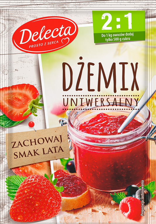 Delecta Dżemix Universal 2:1 – Gelling Mix for Homemade Jams, net weight: 1.05 oz / 30 g