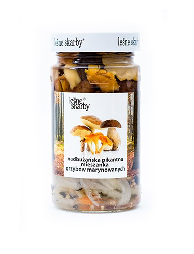 Forest Treasures – Nadbużańska Spicy Marinated Mushroom Mix, Net Wt: 9.87 oz (280 g)