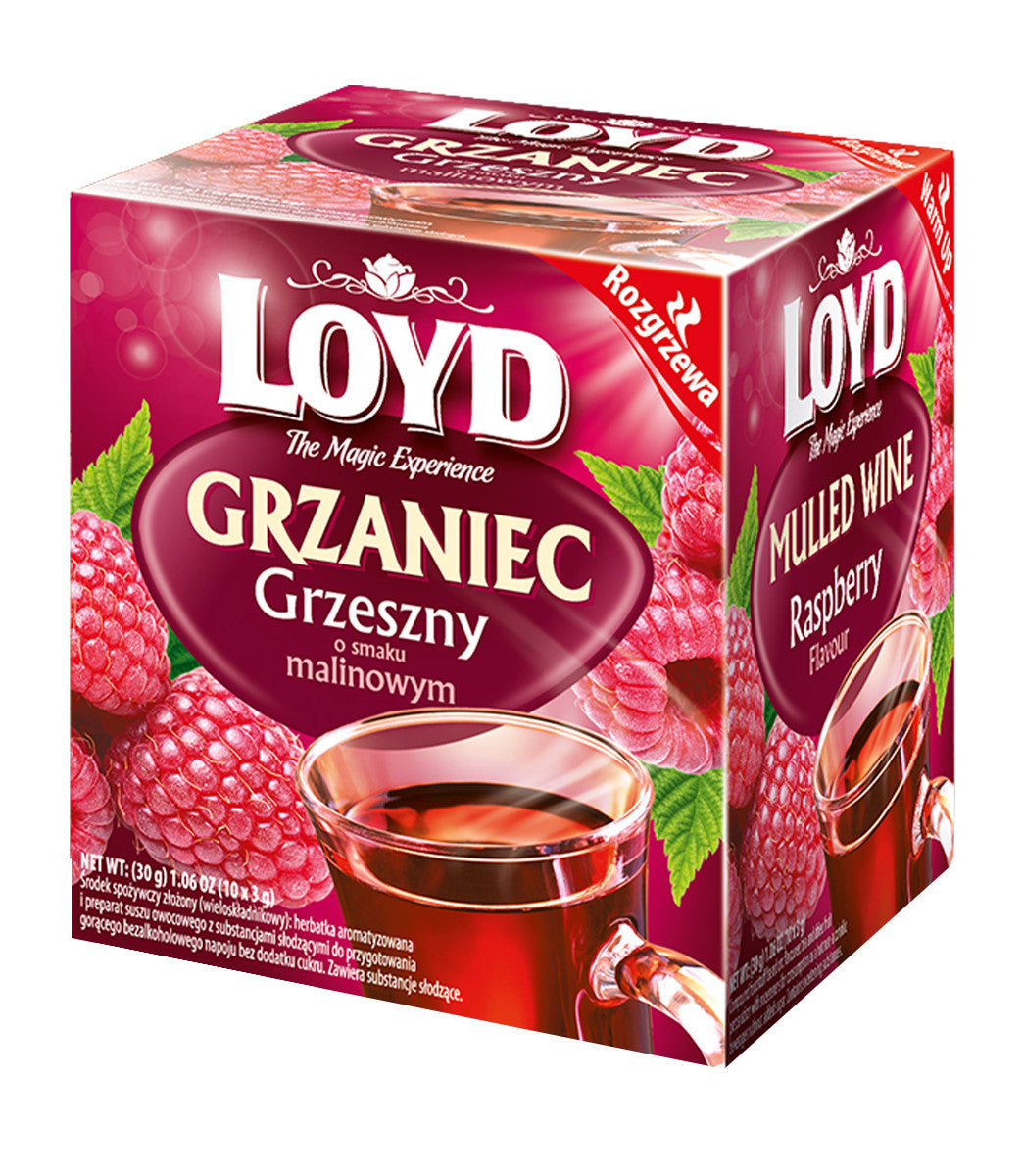 LOYD Mulled Tea – Raspberry Flavor – 10 tea bags, net wt: 1.05 oz (30 ...