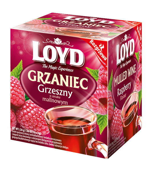 LOYD Mulled Tea – Raspberry Flavor – 10 tea bags, net wt: 1.05 oz (30 g)