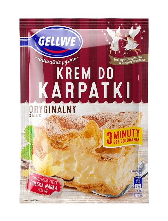 Gellwe Karpatka Cream Mix – No-Cook Dessert Cream, Net Wt: 5.11 oz (145 g)