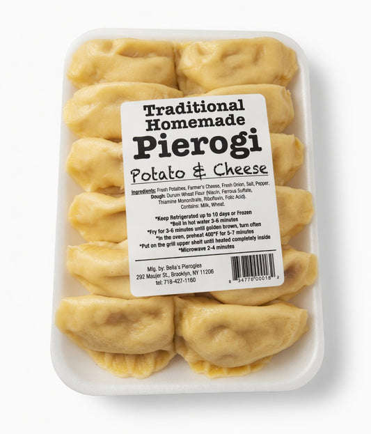 Bella’s Pierogies - Traditional Homemade Pierogi Potato & Cheese, Net Wt.: 1.1 lb