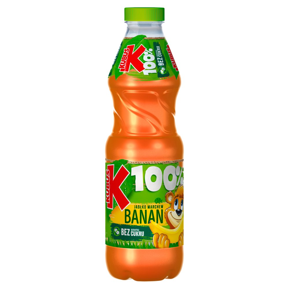Kubuś – Carrot Banana Apple Drink – 100% Juice, Net Wt. 28.7 fl oz (850 ml)