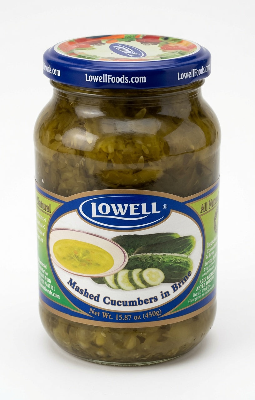 Lowell - Mashed Cucumbers in Brine, Net Wt: 15.87 oz (450 g)