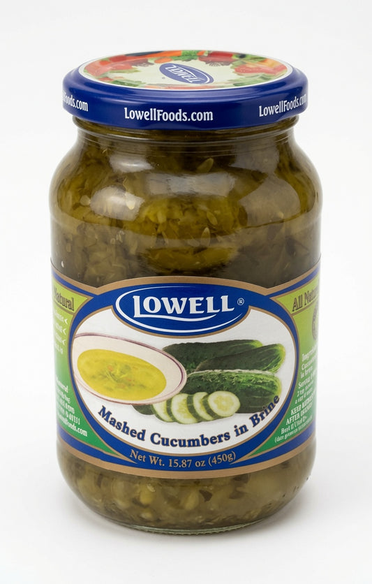 Lowell - Mashed Cucumbers in Brine, Net Wt: 15.87 oz (450 g)