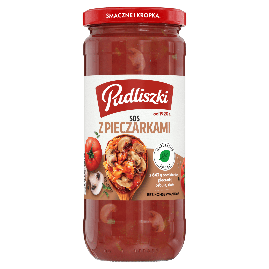 Pudliszki – Pasta Sauce with Mushrooms, Net Wt: 16.93 oz (480 g)